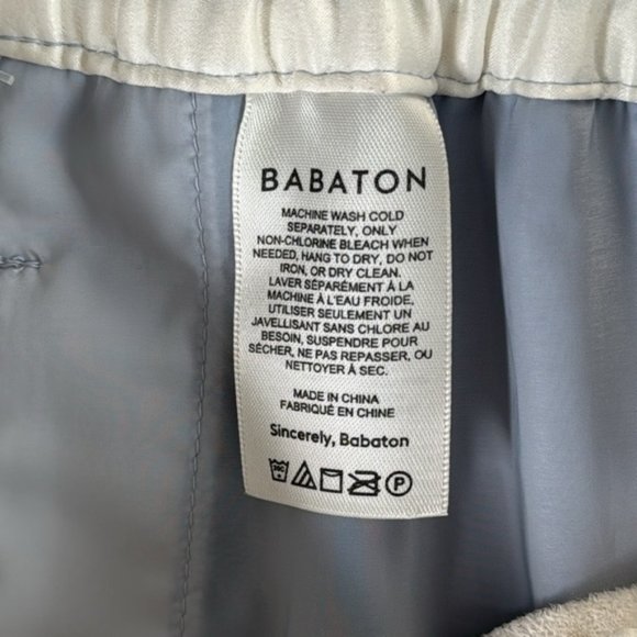 Aritzia Babaton Periwinkle Blue Faux Leather Wide Leg Knightly Pants Size 0 - Picture 9 of 10